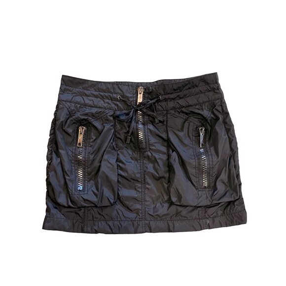 BURBERRY BLACK MINI SKIRT with zipper packets SIZE US 4 - Picture 1 of 9